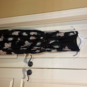 Banana Republic Ladies Sleeveless Wrap Dress with floral pattern